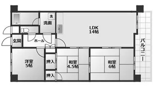 サングレイス西明石【5階】の間取り