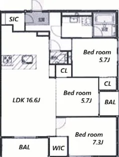 ラルーシュ【2階】の間取り