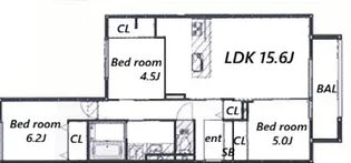 ラルーシュ【3階】の間取り