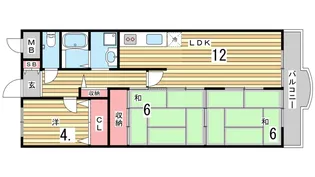 ルネ須磨【11階】の間取り