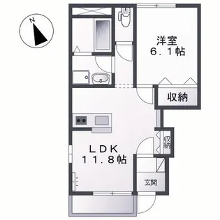 ジェミニハイムII【1階】の間取り