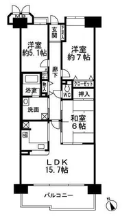 ジェームス山ヒルズ参番館【9階】の間取り