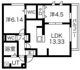 シャルムソレイユⅠ番館【3階】の間取り