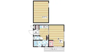 H.Cフラッツ須磨関守【2階】の間取り