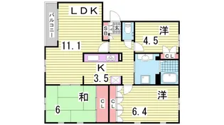フォレスト竹の台【4階】の間取り