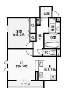D-grace Wisteria AKASHI【1階】の間取り