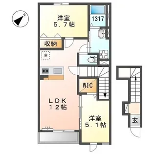 ハピネスコートII【2階】の間取り