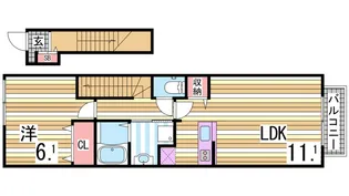 クリスタルビラ【2階】の間取り