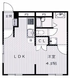 サニーコート霞ヶ丘【1階】の間取り