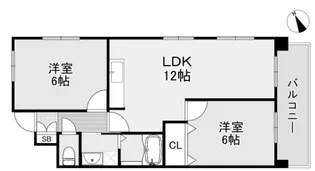 ロイヤルコーポ魚住【2階】の間取り
