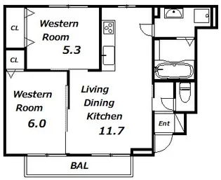 ヴァンドミール流田【1階】の間取り