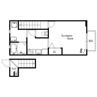 ユニベール神戸【2階】の間取り