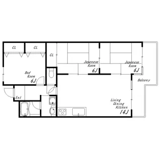 ヴィスター五色山【2階】の間取り