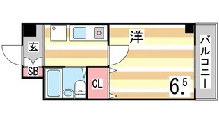 サクセス本多聞【3階】の間取り