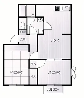 フレグランス南落合IIIC【1階】の間取り