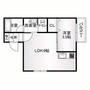 シャルム魚住【1階】の間取り