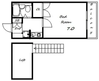 ラ・メール板宿【2階】の間取り