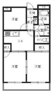 ラ・メゾンエスポワール【1階】の間取り