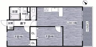 ユニハイム明石【11階】の間取り