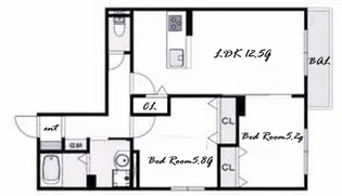 アズーロ垂水Ⅰ【1階】の間取り