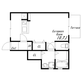メゾン朝霧【1階】の間取り