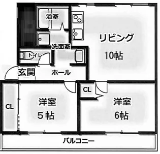 高津橋農住団地E棟【5階】の間取り