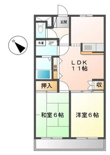 ハッピースリーヒルズ【1階】の間取り