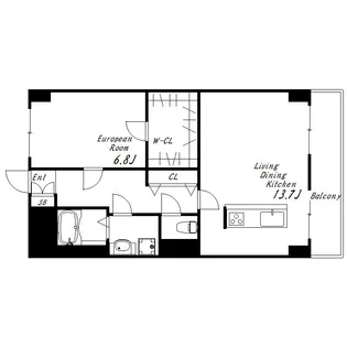 ユニ舞子【2階】の間取り