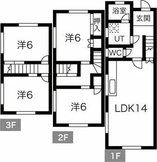 ドリームタウン西明石 ハピネスコテージ【1階】の間取り
