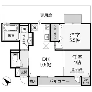 エスポワール垂水【1階】の間取り