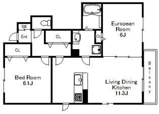 ラッジョ クラルテ クラルテ【1階】の間取り