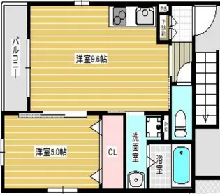 KTIレジデンス西新町【1階】の間取り