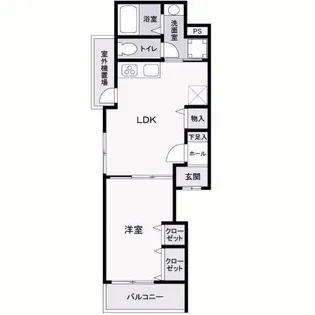 アリビア明神町B棟【1階】の間取り