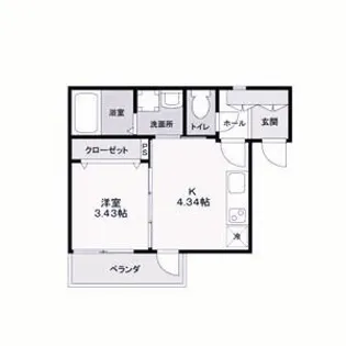 エターナルシー港町【1階】の間取り