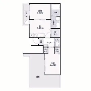 エターナルシー港町【3階】の間取り