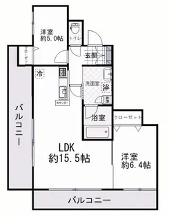 グルーブ朝霧グランアリーナ【5階】の間取り