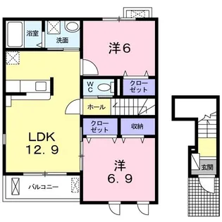 ショーエン・パディー2【2階】の間取り