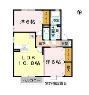 ブリーズ淡路 A棟【2階】の間取り