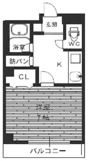 Sキューブほんまち【2階】の間取り