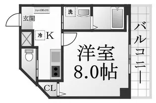 クレアドル須磨II【3階】の間取り