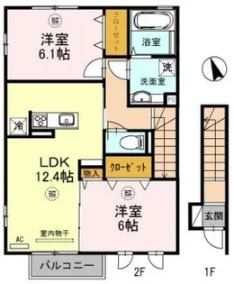 エタン・リジエールA棟【2階】の間取り