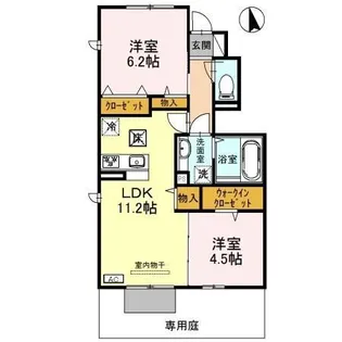 エスポワール【1階】の間取り