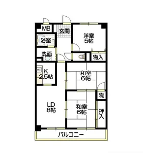 ラフィナートYOK【4階】の間取り