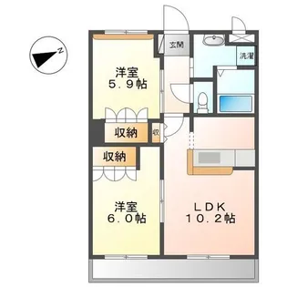 Fuji belle・maison【1階】の間取り