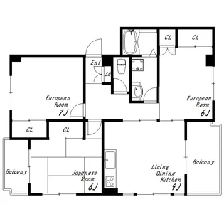 カームハイツ2番館【2階】の間取り
