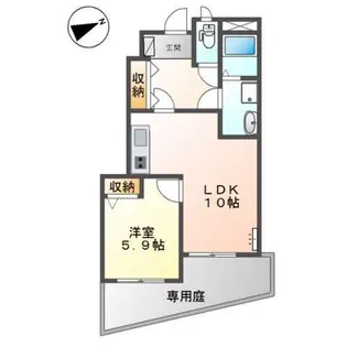 ユーヴィレッジ【1階】の間取り