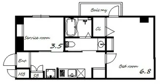 エヌエムキャラントドゥ【2階】の間取り