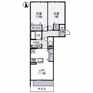 シャーメゾン茜【1階】の間取り