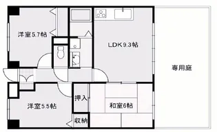 ベイヒルズ明石【1階】の間取り