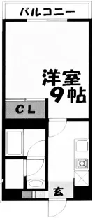 セルサス大道壱番館【4階】の間取り